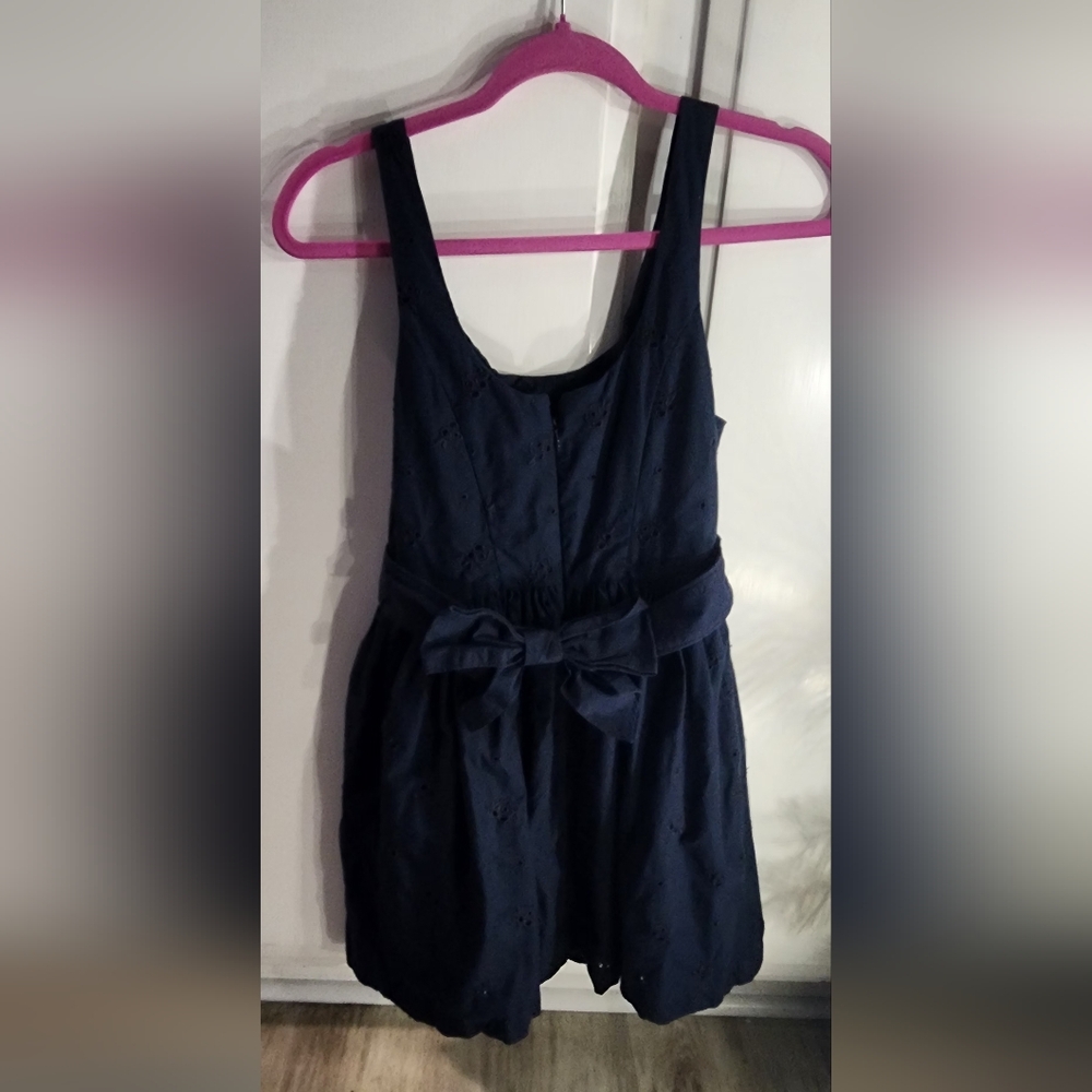 Abercrombie & Fitch Navy Blue Eyelit Dress With Belt Size 2
